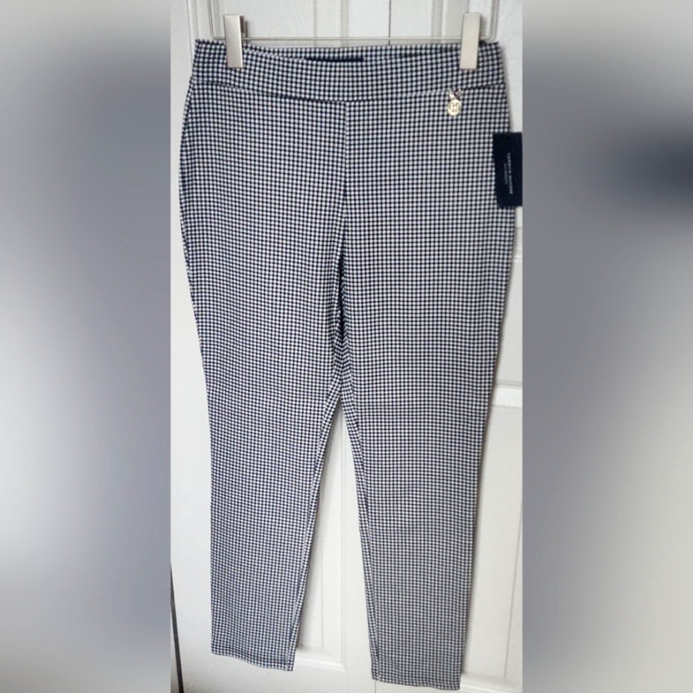 NEW Ladies Sz 10 Tommy Hilfiger Buffalo Checkered Print Tapered Pants